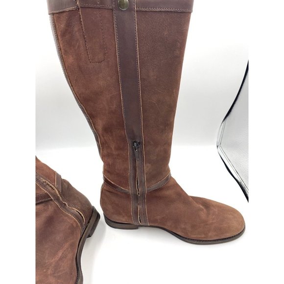 Cole Haan Women’s Leather Knee High Boots Brown‎ Distressed Size 8.5 B - Picture 12 of 16